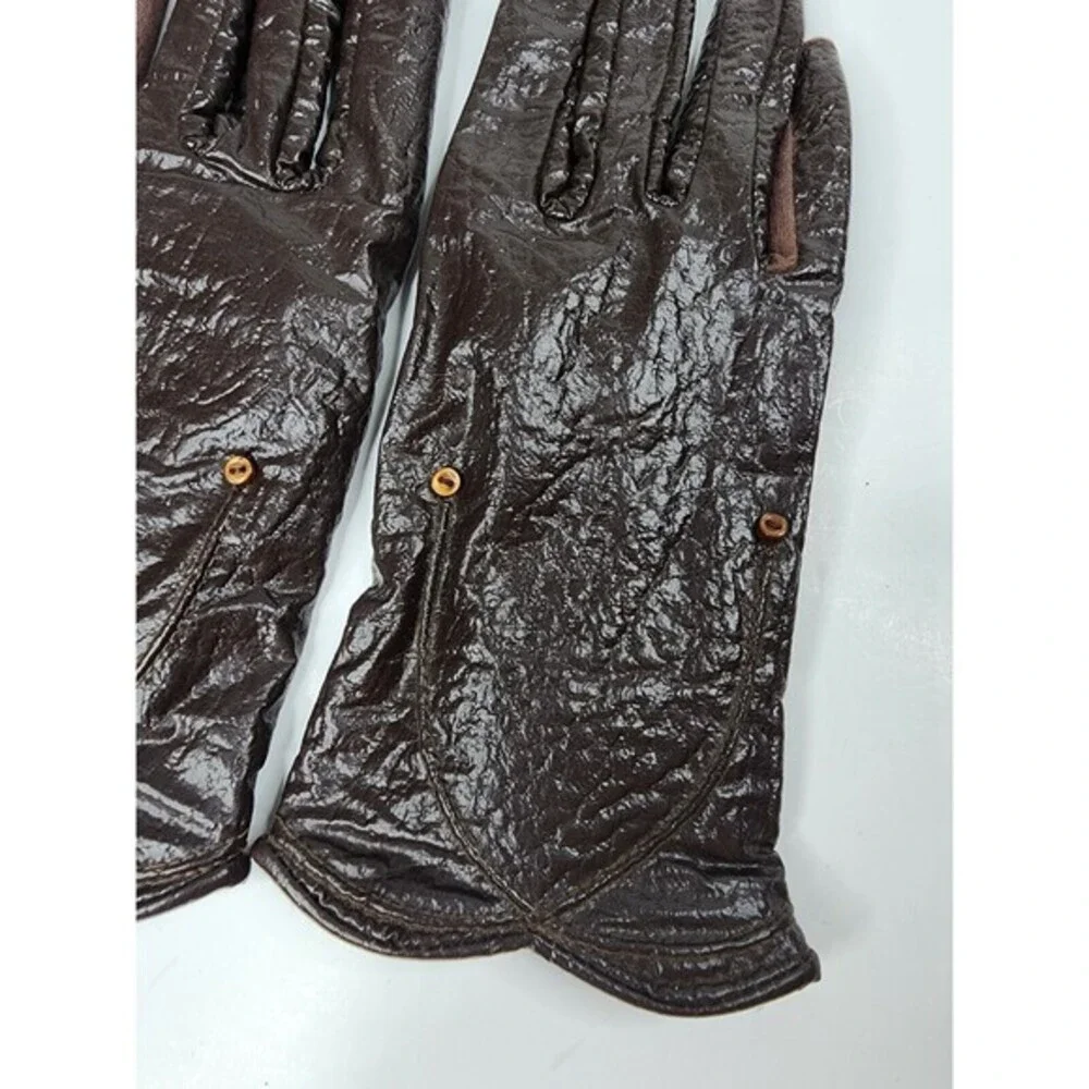 Vintage Dark Red Gusset Dress Gloves Hong Kong Driving Gloves Size 6.5/7.5‎